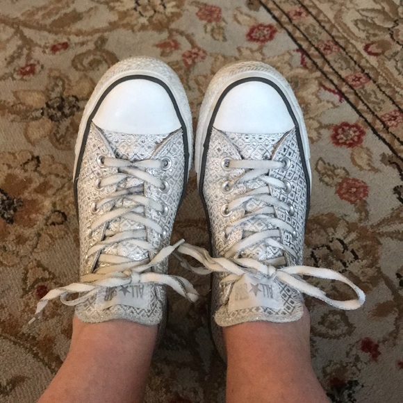 Converse Shoes - Silver All Stat Converse sneakers